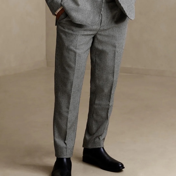 Banana Republic Men's TAILORED-FIT HOUNDSTOOTH SUIT TROUSER 31/30 NWT - Picture 8 of 8